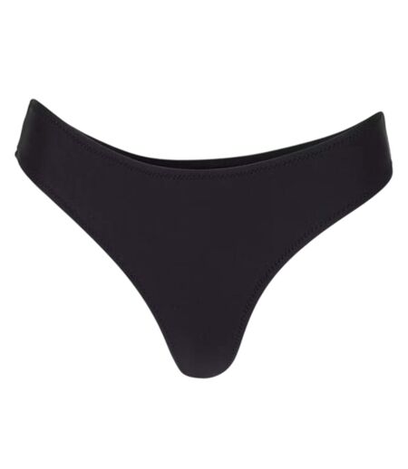 Womens/ladies Mid Rise Bikini Bottoms Black Brave Soul