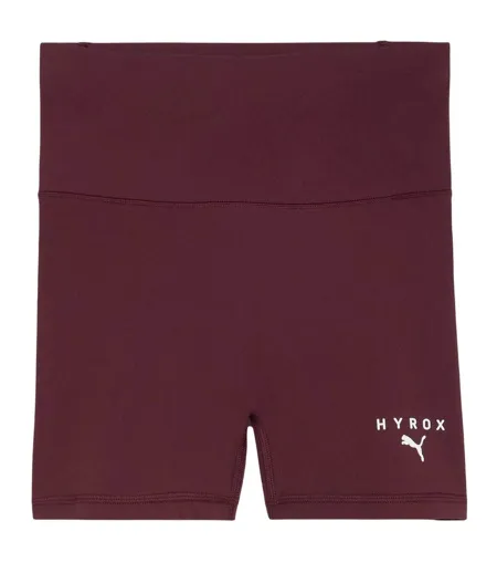 Womens/ladies Hyrox Luxe Workout Shorts Ruby Red Puma