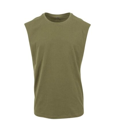 T-shirt Sans Manches Style Uni Homme Olive New Morning Studios