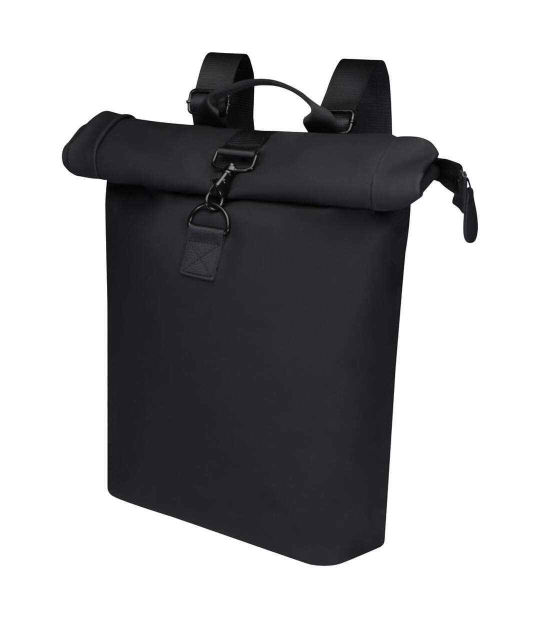 Turner roll top 12l laptop backpack one size solid black Floso-4