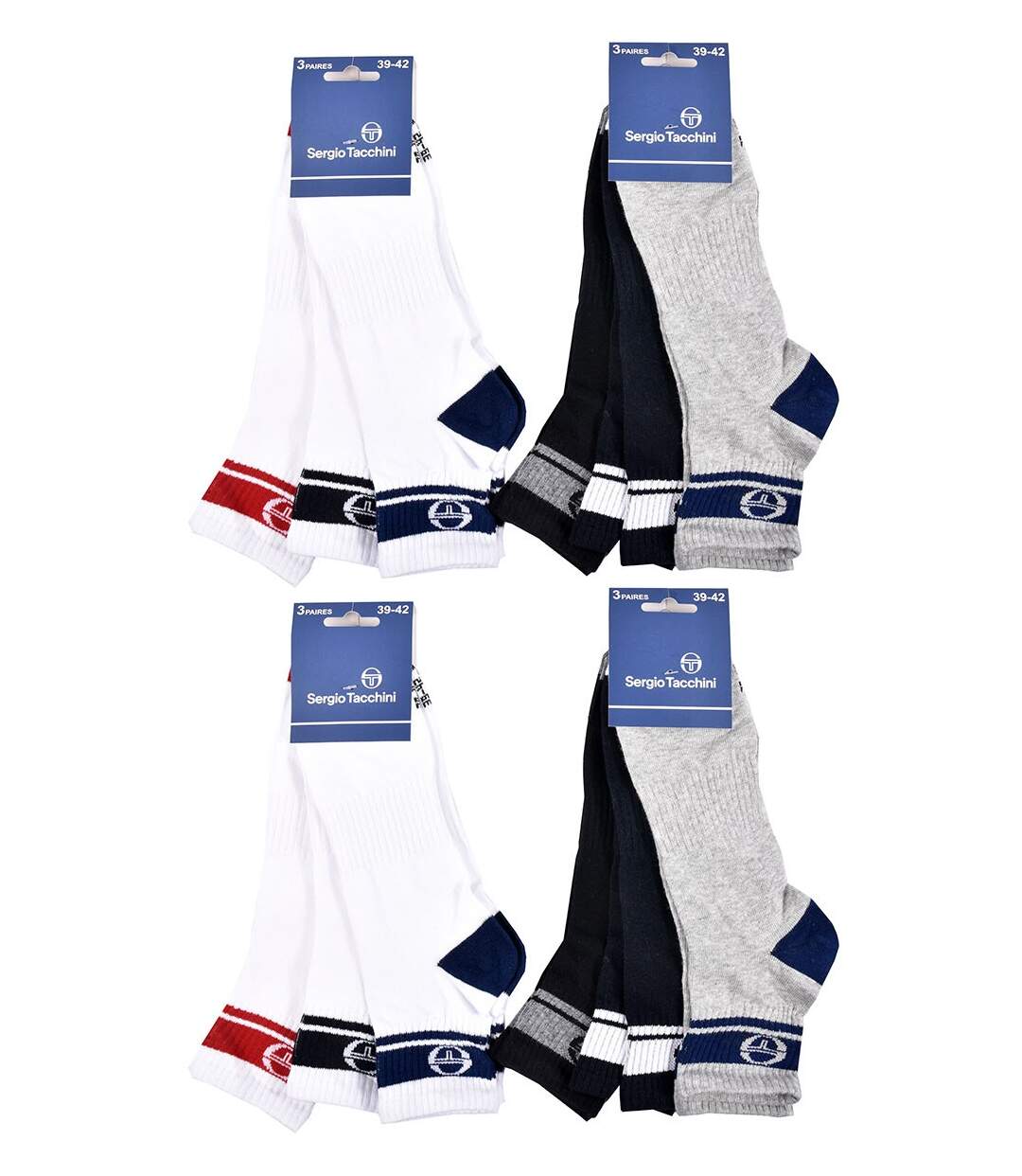 Chaussettes Homme QUARTER SERGIO TACCHINI Lot de 12 Pack de 12 Paires 4215-3