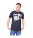 T-shirt Squarebox Homme Bleu Marine Crosshatch-2