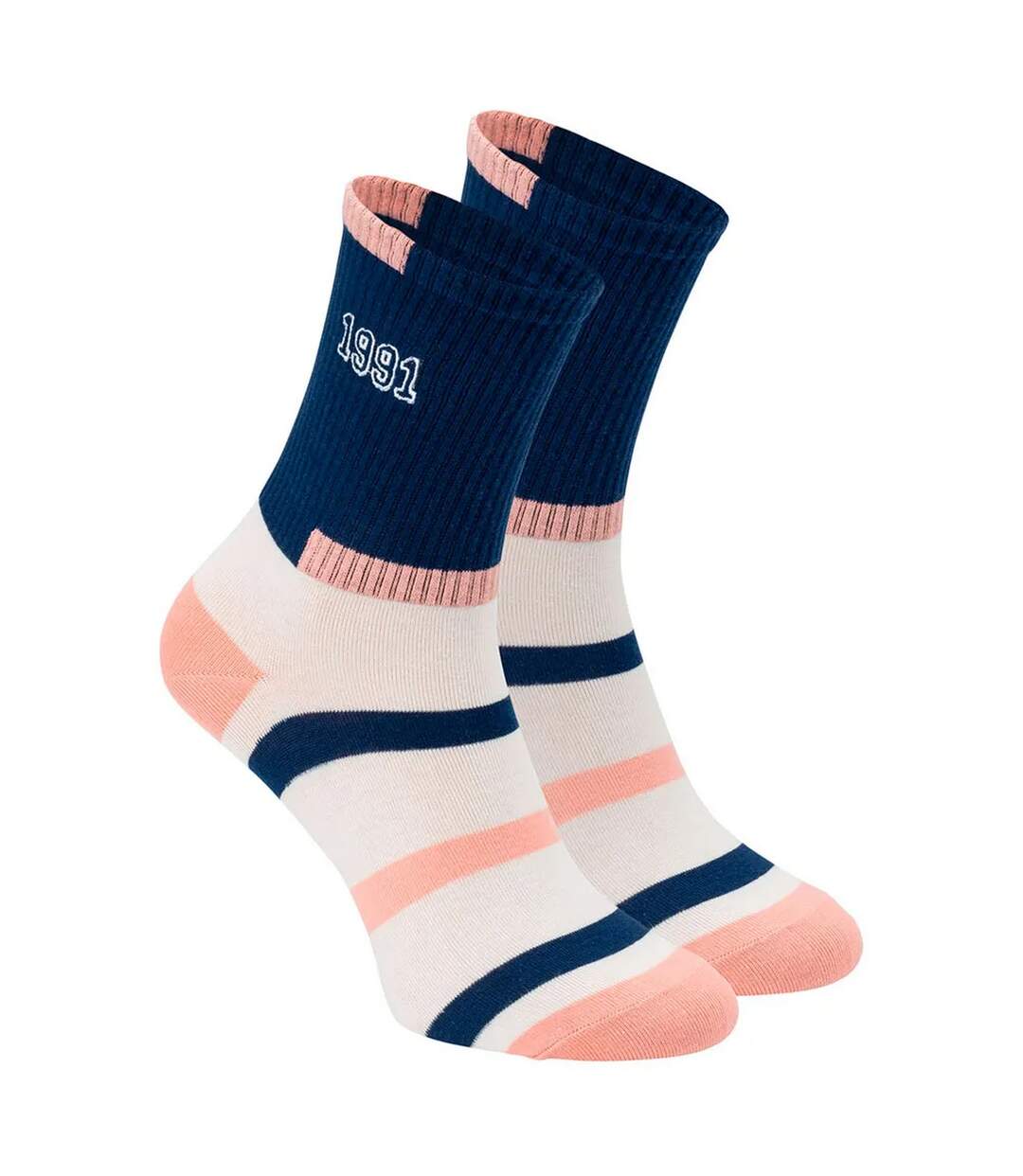 Chaussettes Ignini Homme Crème Rose Bleu Marine Iguana-3