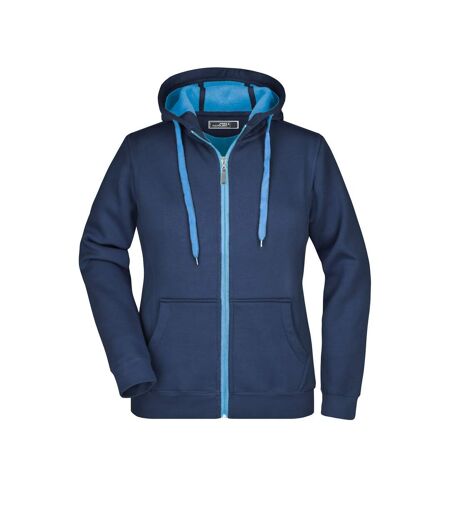 Veste Femme Bleu Marine Turquoise Pâle James And Nicholson
