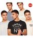 Pack of 5  Mens feltrax t-shirt  multicoloured Crosshatch-1