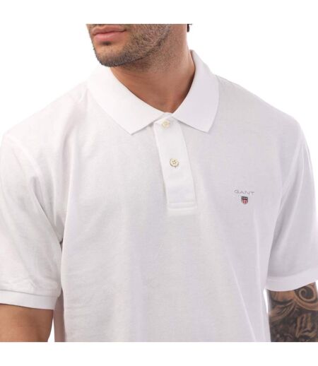 Mens Rugger Piqué Regular Polo Shirt White Gant