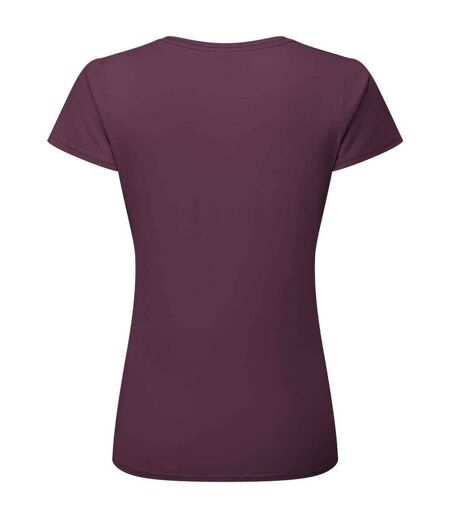 T-shirt Ajusté Femmes Violet Foncé Fruit Of The Loom