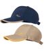Pack of 2 Baseball Caps - Navy Beige