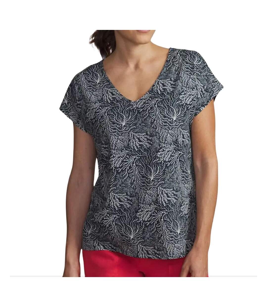 T-Shirt marine femme tbs navy-1