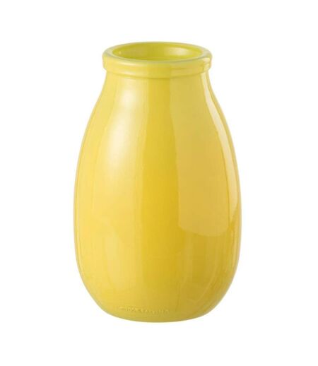 Vase Déco en Verre Cocoon 28cm Jaune