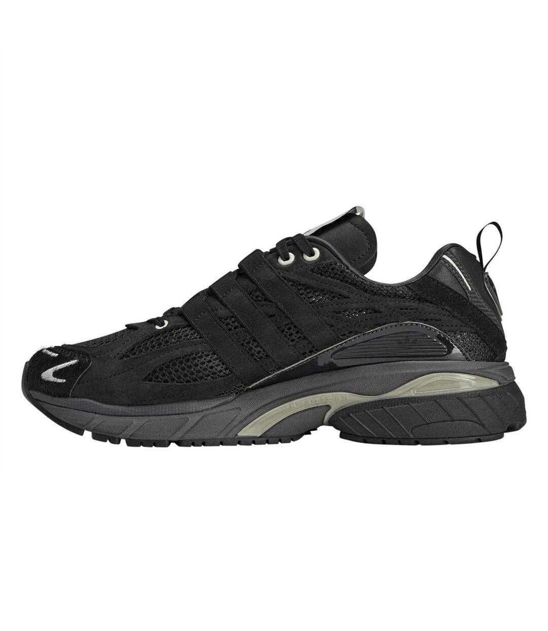 Mens Song For The Mute Leather Cushioned Trainers Black Adidas-3