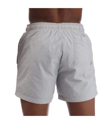 Short De Bain Style Logo Contrasté Haiti Homme Gris Hugo