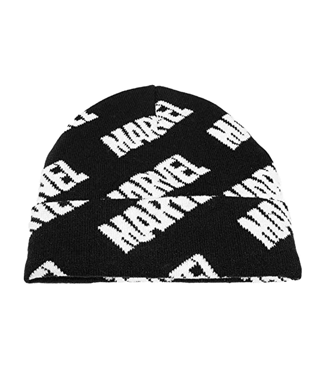 Bonnet Motif/style Logo Répété Adulte Noir Marvel-2