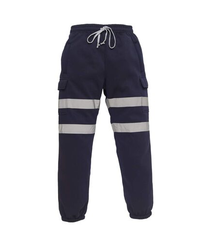 Unisex adult hi-vis jogging bottoms navy Yoko