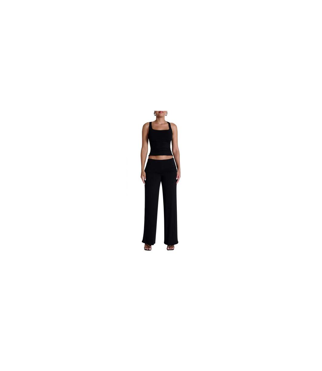 Pantalon Femme Noir Naked Wardrobe-1