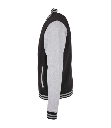 Veste Basic College Homme Noir Gris Chiné Build Your Brand