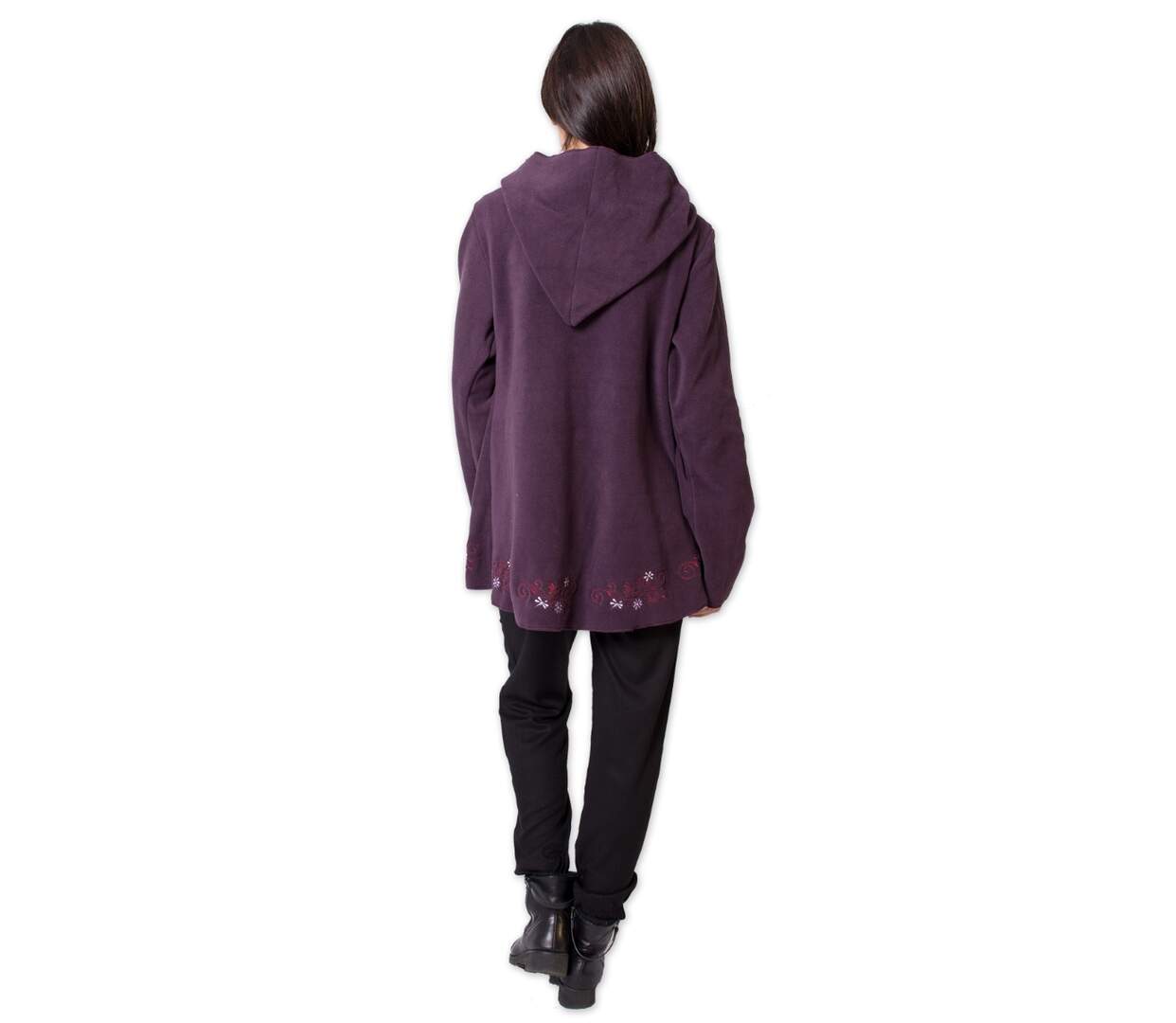 Veste polaire brodée COLUMBIA violette Coton Du Monde-4