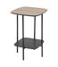 Table à café effet bois et métal HODIA - Noir-1