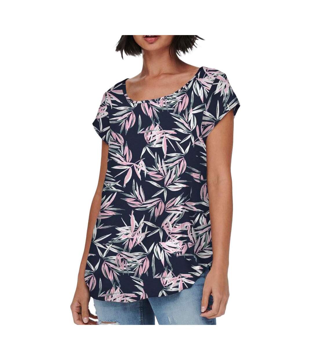 Top Marine/Rose à motifs Femme Only Nova - 34