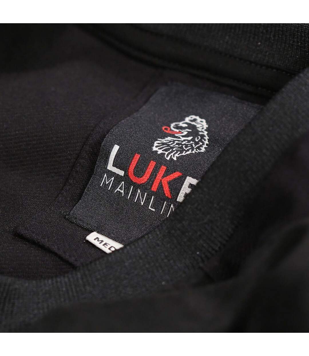Mens Torin Faux Suede Crew Neck Sweatshirt Black Luke 1977-4