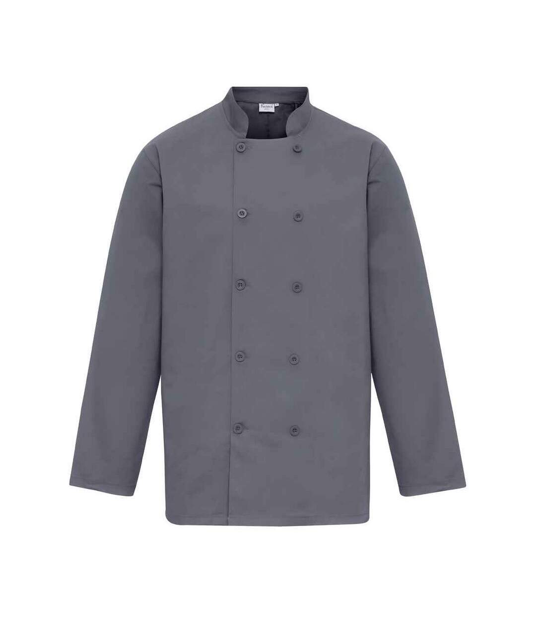 Unisex Adult Long-sleeved Chef Jacket Steel Premier-1