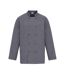 Unisex Adult Long-sleeved Chef Jacket Steel Premier-1