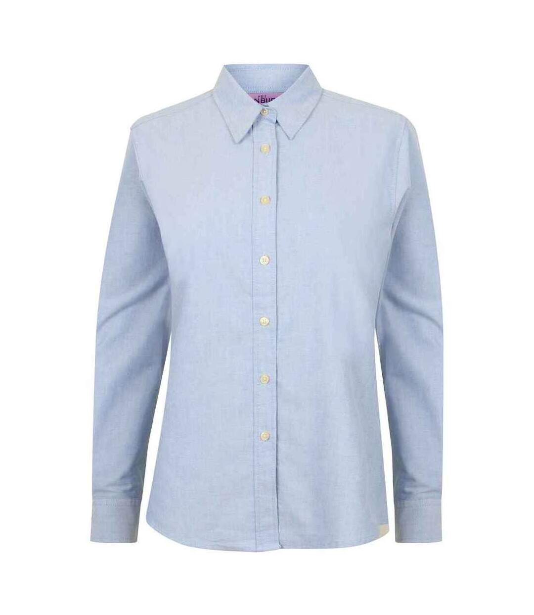 Womens/ladies oxford classic long-sleeved formal shirt blue Henbury