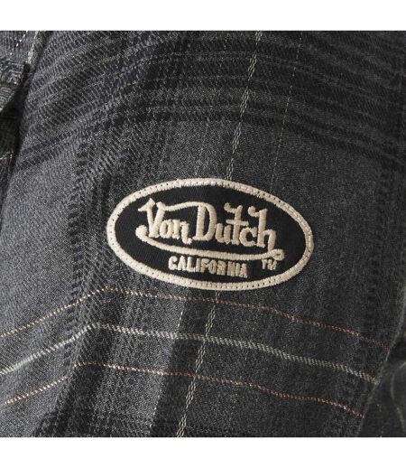 Chemise femme à carreaux tissés avec patch Woven Vondutch