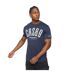 Mens Hallfell T-shirt Navy Crosshatch-4