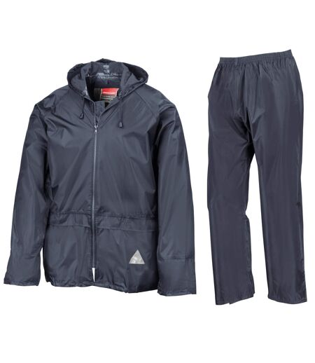 Result Mens Heavyweight Waterproof Rain Suit (Jacket & Trouser Suit) (Navy) - UTRW3238