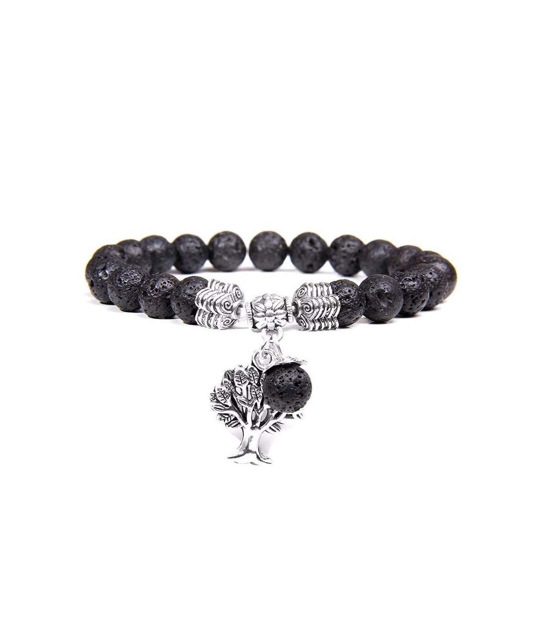 Bracelet arbre de vie en pierre de lave-1