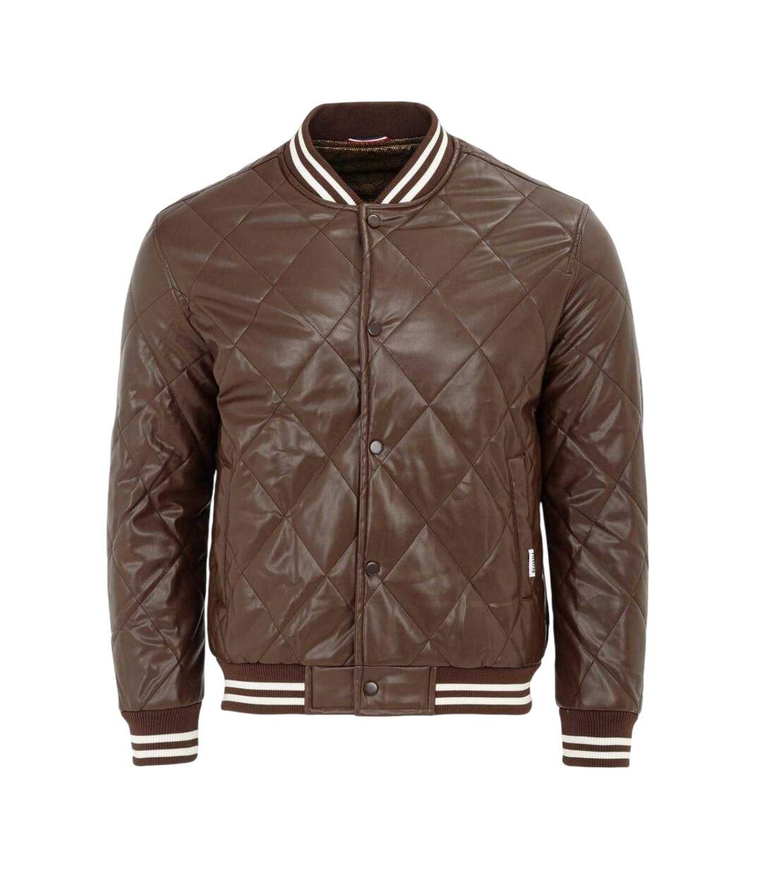 Mens Snap Bomber Jacket Coffee Firetrap-1