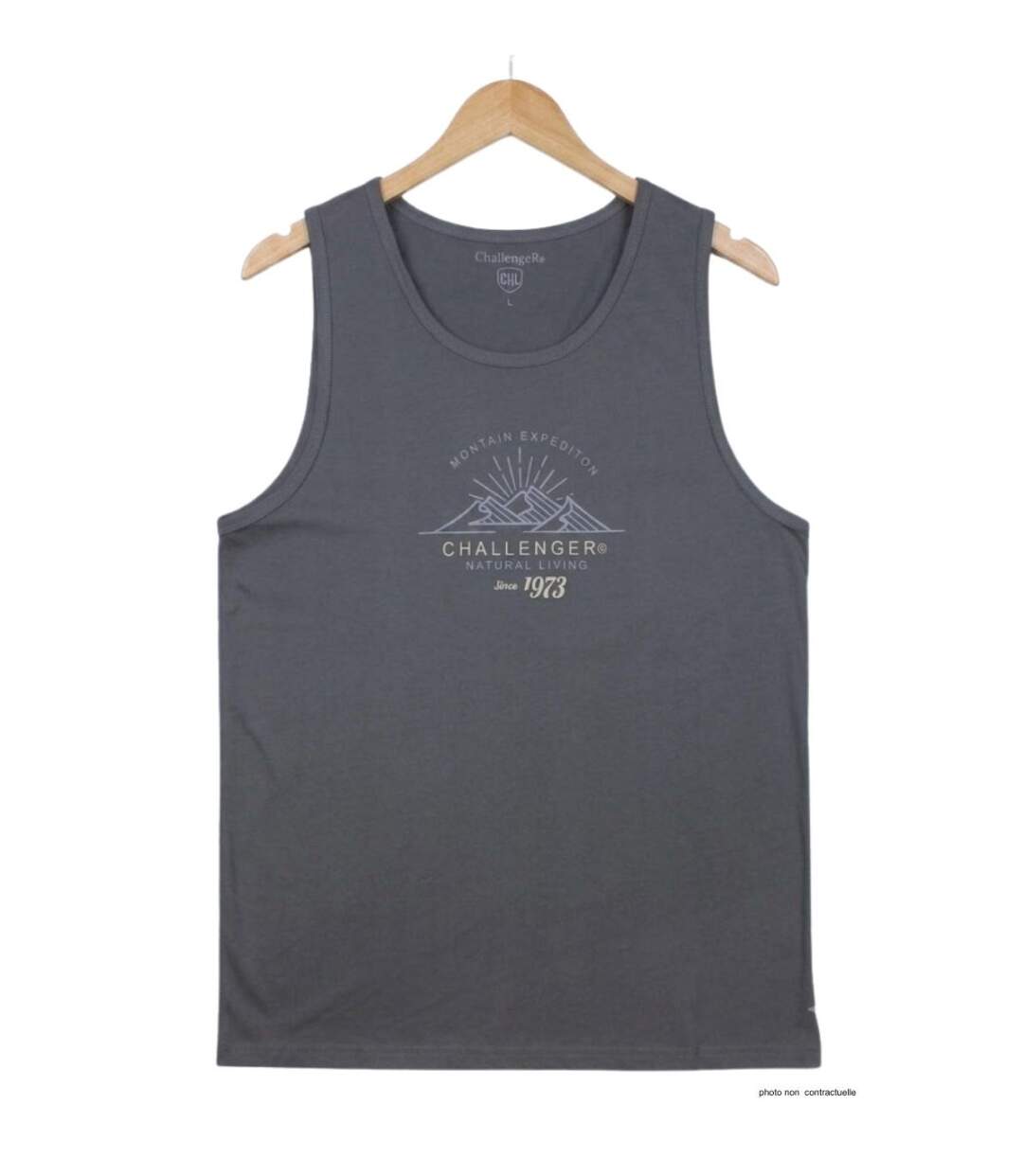 Débardeur Homme Challenger Sulki 2 en Coton – Le Basique Gris Confort et Respirant-2