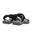 Womens/ladies Salina Cross Strap Leather Walking Sandals Black Grey Karrimor-2