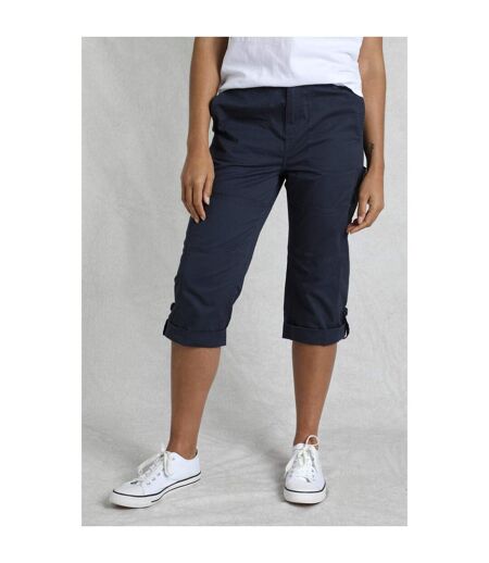 Womens/ladies salena 3/4 shorts navy Weird Fish