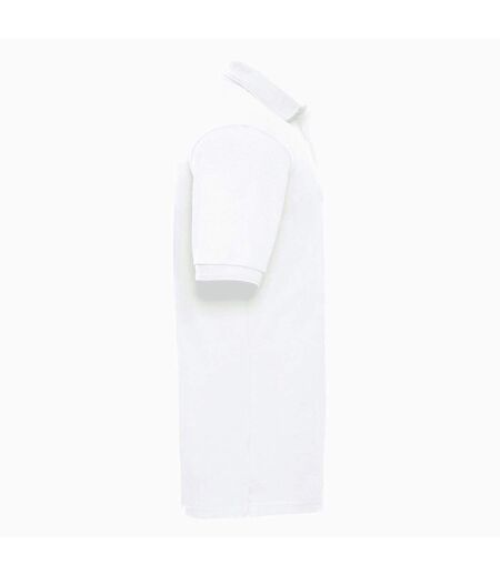 Russell Mens Ripple Collar & Cuff Short Sleeve Polo Shirt (White)