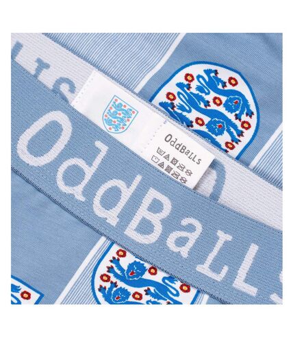 OddBalls Mens 1996 Away England FA Boxer Shorts (Light Blue) - UTOB199