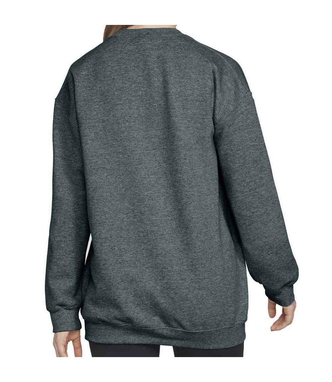 Sweat softstyle adulte gris foncé chiné Gildan-2