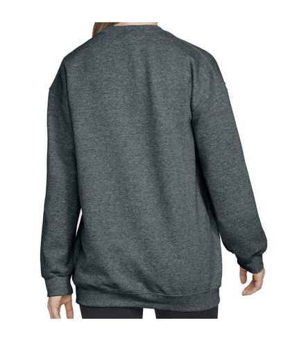 Sweat softstyle adulte gris foncé chiné Gildan