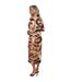 Robe Chemisier Mi-longue Manches ¾ Motif/style Tache Femme Marron AX Paris-3
