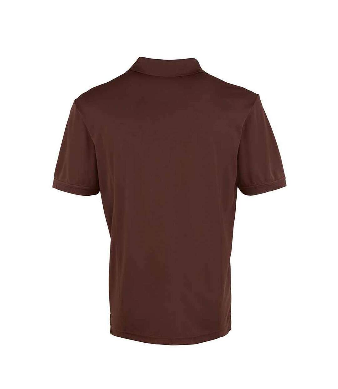 Mens coolchecker pique polo shirt brown Premier-2