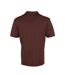 Mens coolchecker pique polo shirt brown Premier-2