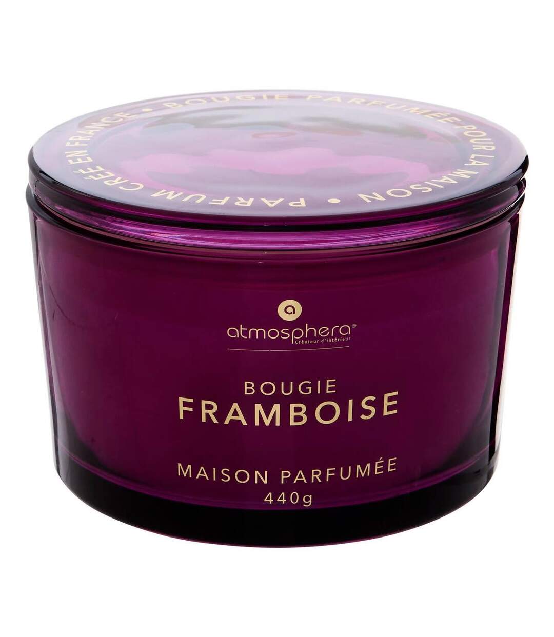 Bougie Parfumée en Verre Glowy 440g Framboise-1