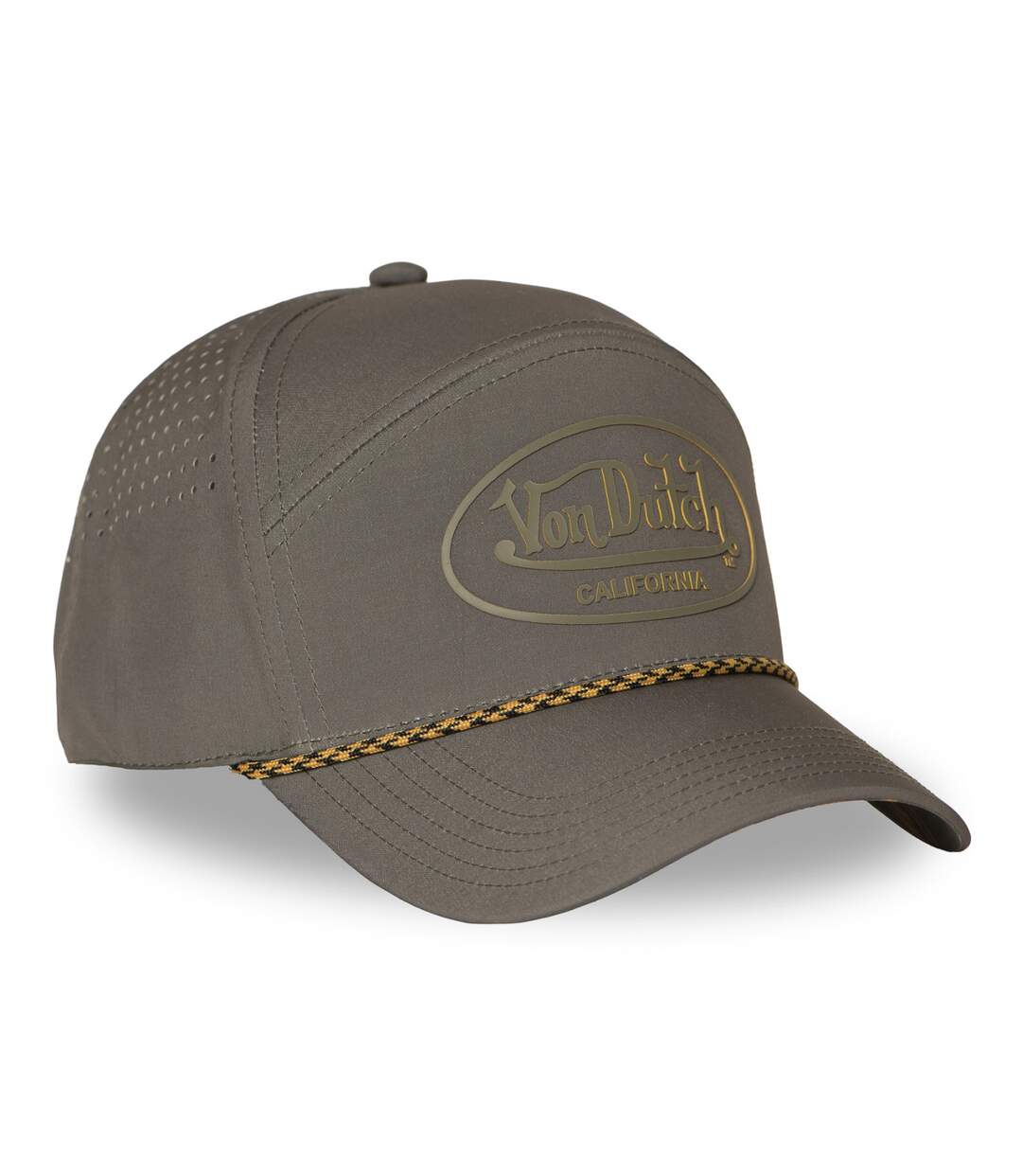 Casquette 6 panneaux filet en mesh logo rubber print Cord Vondutch-4