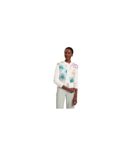 Cardigan Motif/style Floral Femme Blanc Cassé Ted Baker