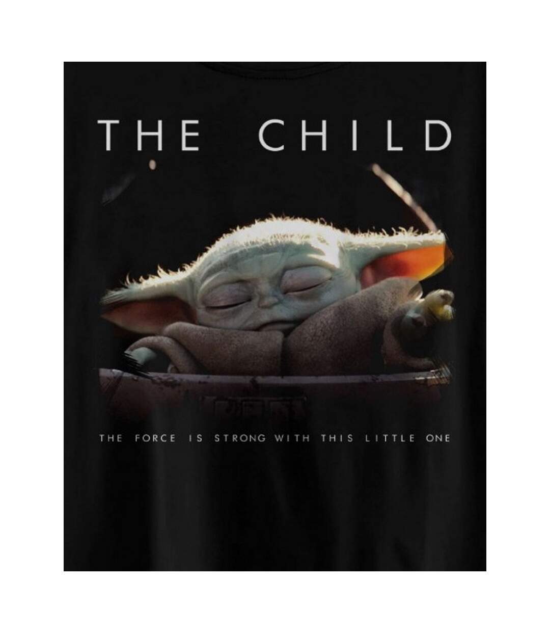 T-shirt Motif Grogu The Force Is Strong With This Little One Femme Noir Star Wars The Mandalorian-3