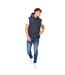 Mens Sandbox Hooded Gilet Navy Crosshatch-1