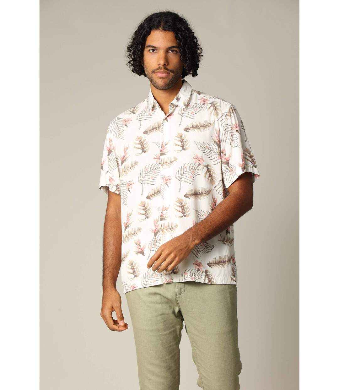 Chemise homme tropicale et décontractée en viscose SAHEL-1