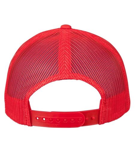 Casquette Trucker Motif/style Rétro Rouge Flexfit