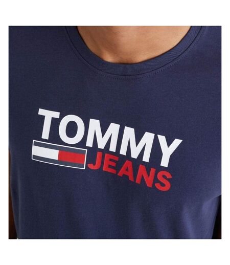 T-shirt Marine Homme Tommy Jeans Corp Logo - S